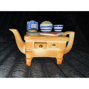 VTG Paul Cardew Designs Baking Day Kitchen Table‎ Miniature Teapot